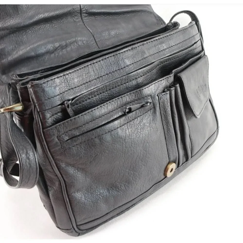 Botary Vintage Leather Messenger Bag
